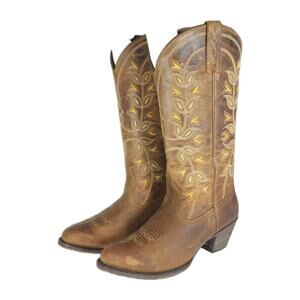 Ariat Women’s Desert Holly US8B Brown Distressed Leather Cowgirl Western Boots